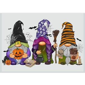 Halloween Diamond Art Kits Adults Halloween Gnomes Painting 5D 15.75 X 11.81 In